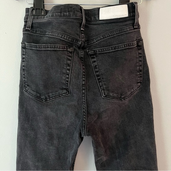 Re/Done Black Frayed Hem Denim, Sz 27 - Picture 7 of 10